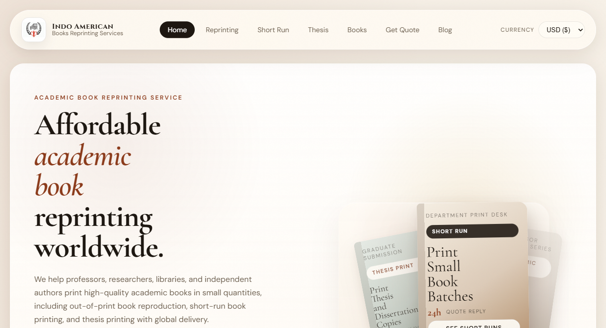 Reprint Service How to Reprint an Out-of-Print Academic Book